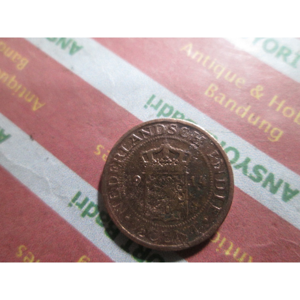 koin benggol nederlandsch indie 0.5 cent 1914 iklan m116