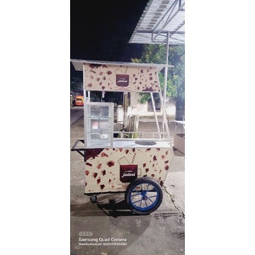 Rombong/gerobak es cokelat custom