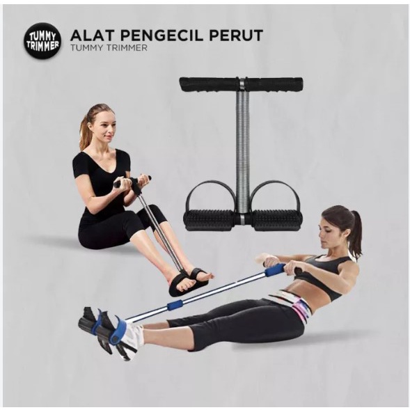 Tummy Trimmer Alat Pengecil Perut Body Olahraga Gym Fitness Elastis Pull Up Pembakar Lemak Trimer