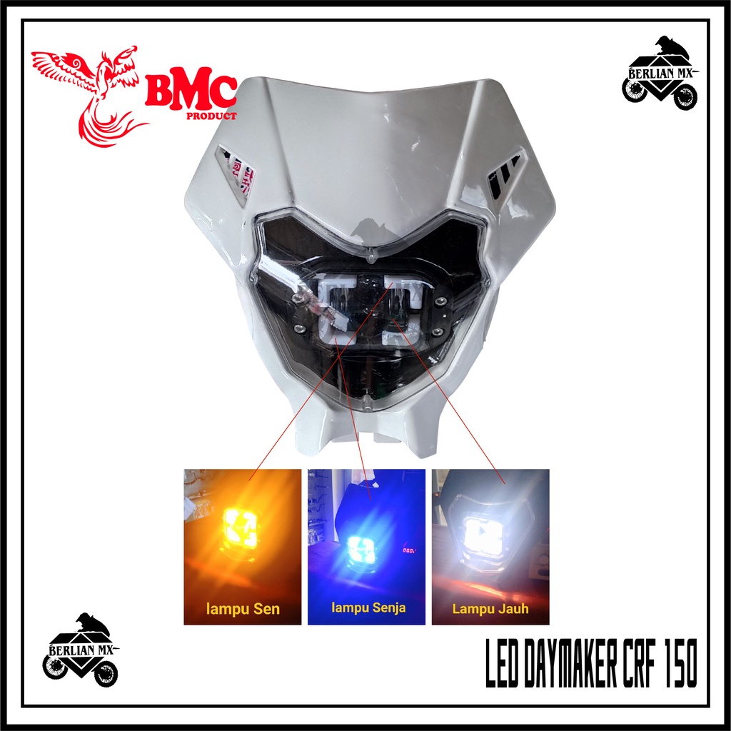 Headlamp reflektor LED DAYMAKER Lampu depan trail CRF 150