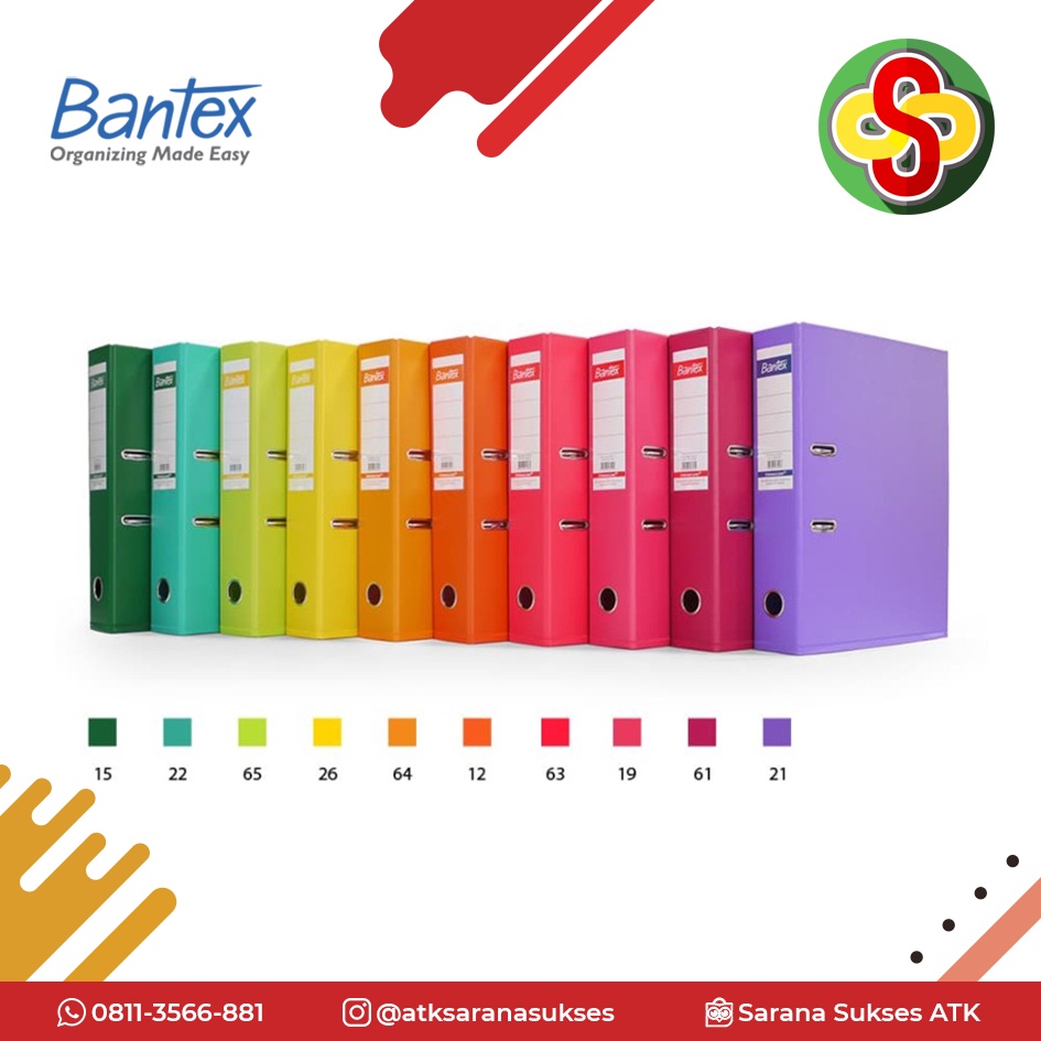 Ordner / Organizer Kertas Folio Bantex 1465 7cm Plastik