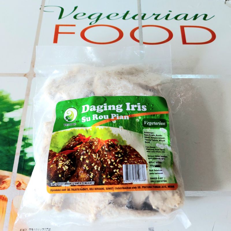 

DAGING IRIS ,SU ROU PIAN, 450g, ( FROZEN FOOD), HALAL, VEGAN, VEGOOD