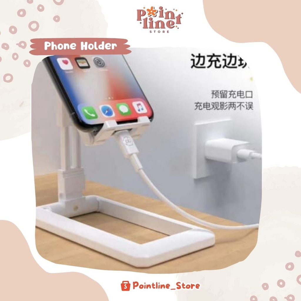 STAND HP LIPAT MEJA UNIVERSAL HOLDER DUDUKAN HANDPHONE FOLDING DESKTOP ADJUSTABLE HOLDER HP