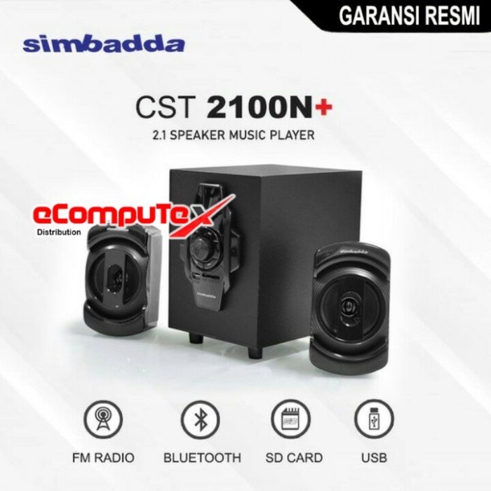 SPEAKER SIMBADDA CST 2100N+ / 2100 N+ BLUETOOTH USB AUX FM RADIO RESMI