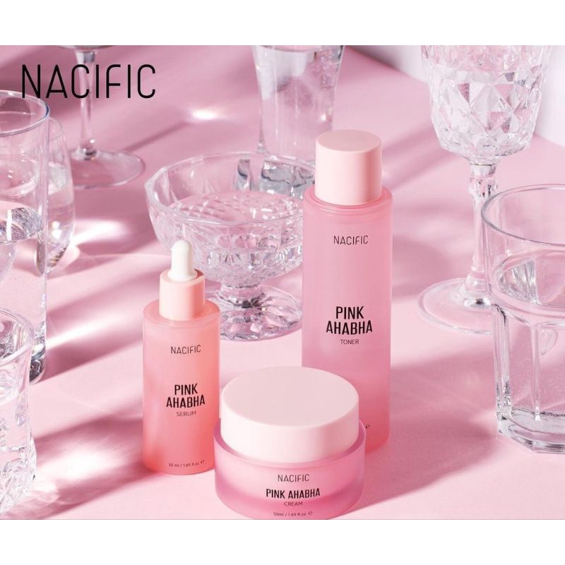 Nacific Pink AHA BHA Skincare Series/ Cream Anti Aging/ treatmen wajah / Pelembab wajah/ Perawatan w