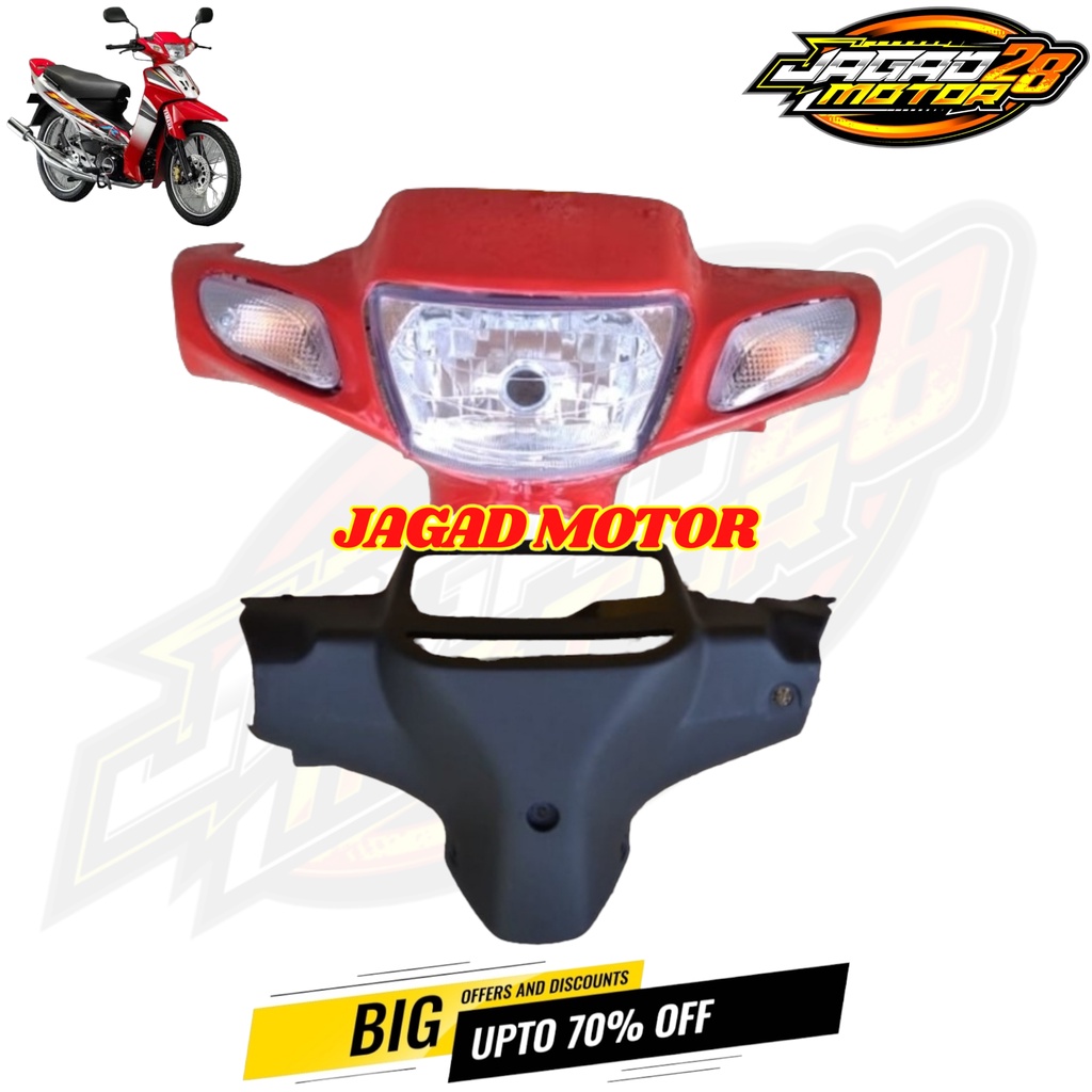 Batok Kepala Depan Belakang Yamaha Fizr Fiz R Merah Set Lampu Depan Dan Sen / Batok Kepala Depan Belakang Yamaha Fizr Fiz R Merah Komplit Lampu Dan Sen / Batok Kepala Depan Belakang Plus Lampu Depan Dan Sen Yamaha Fizr Fiz R Merah