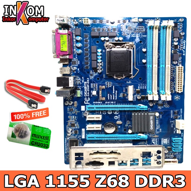 Motherboard Mainboard Mobo ATX Z68 LGA 1155 DDR3 4 slot ram