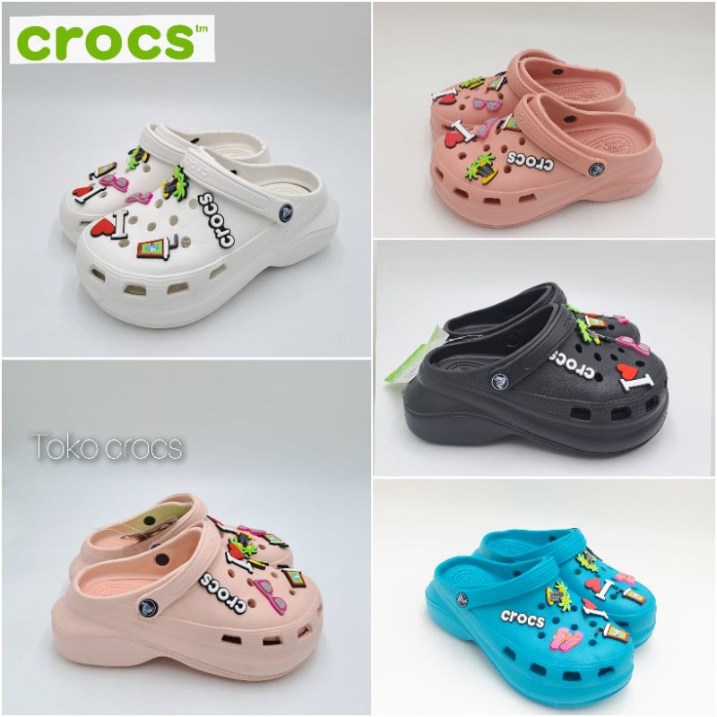 Crocs Fashion Bae free jibitz / Sandal Wanita crocs bae love / Crocs Bae fashion love