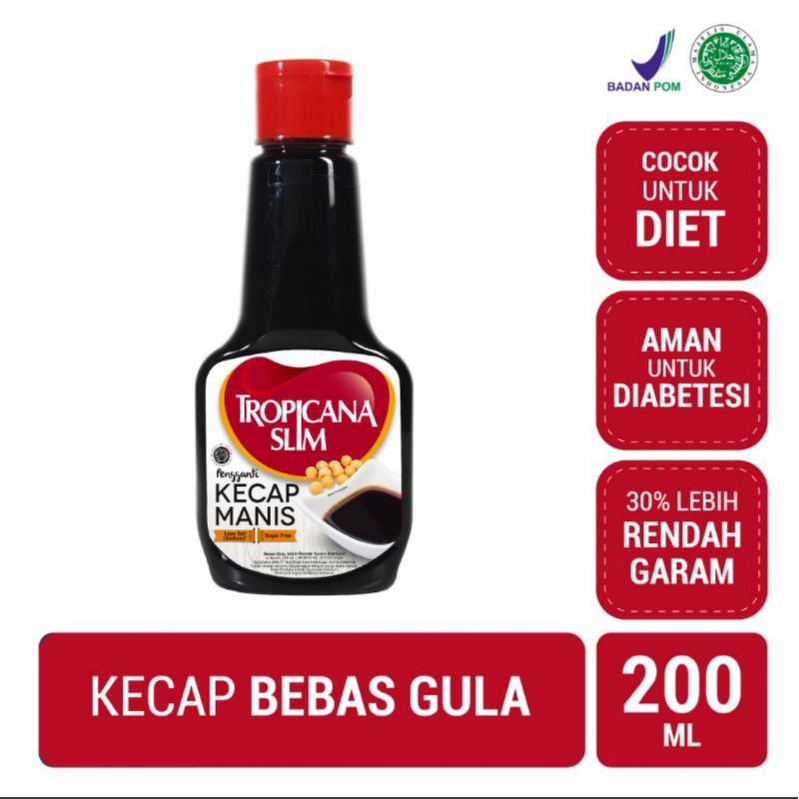 

Tropicana Slim Kecap Manis 200 Ml - Kecap Bebas Gula