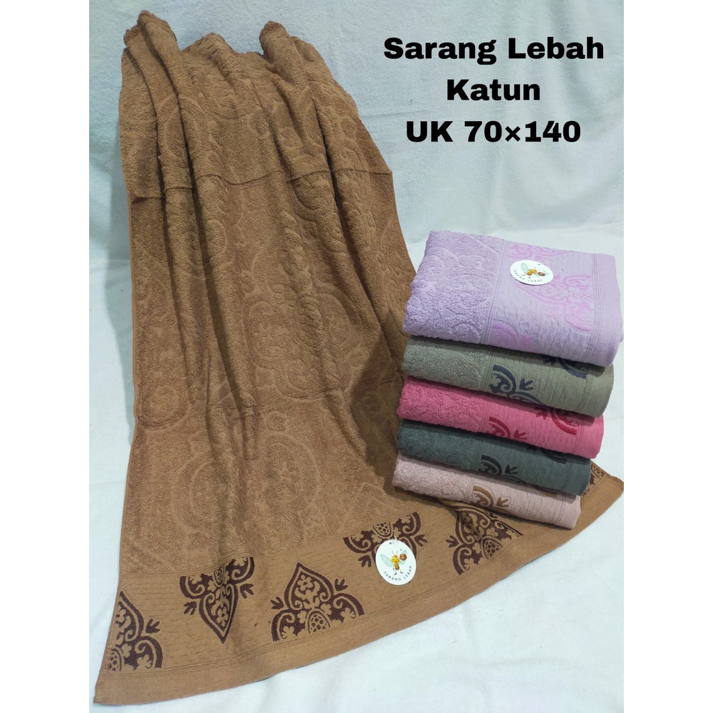 JH Handuk Mandi Dewasa Uk 70x140 Sarang Lebah Bahan Katun Termurah-
