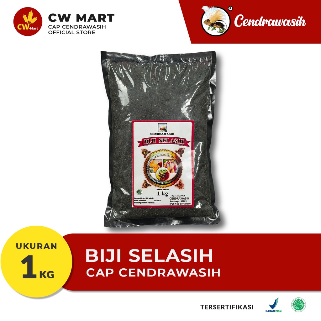 

Cap Cendrawasih Biji Selasih 1kg