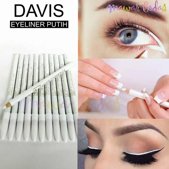 Eyeliner Davis putih-pensil alis davis putih-BPOM