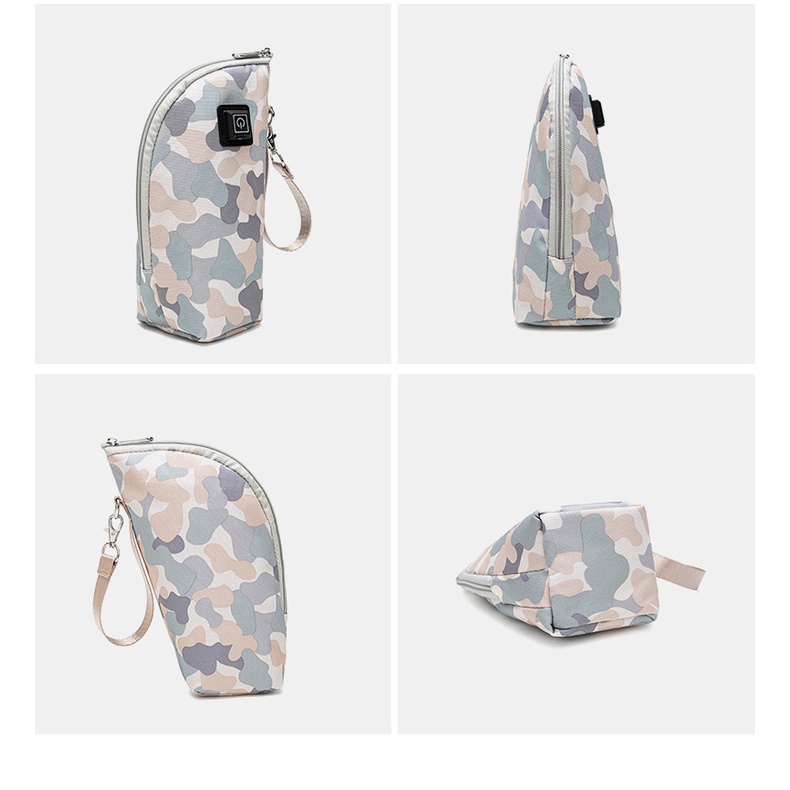 T24 - Keola Tas Penghangat Botol Susu Bayi Portable Travel dengan USB untuk Outdoor dengan Sleting