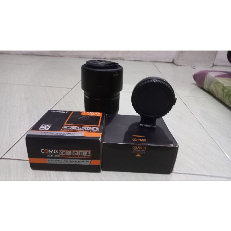 Tele Tamron 70-300 mm + lens adaptor canon to sony