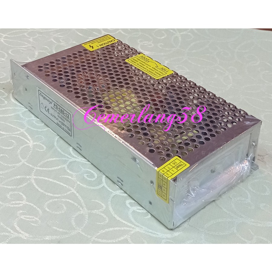 POWER SUPPLY 12V 15A ADAPTOR JARING 12V 15 AMPERE DC