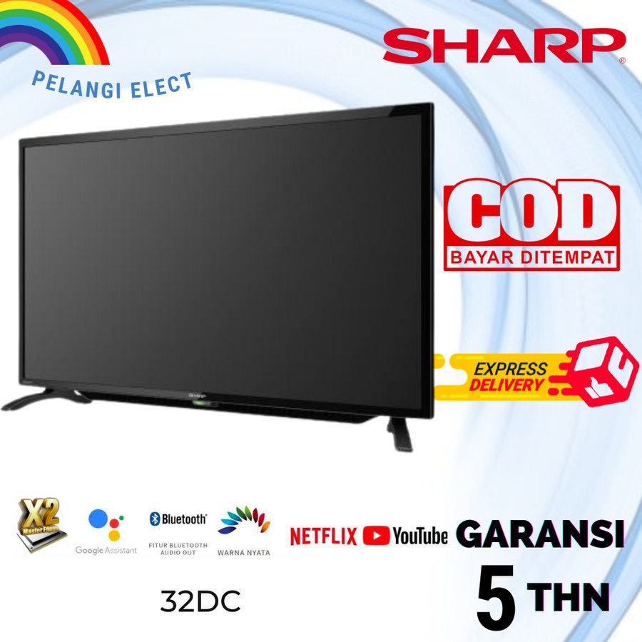 Jual Led Tv Sharp 32 inch 32DC1I USB Digital DVBT2 GARANSI RESMI