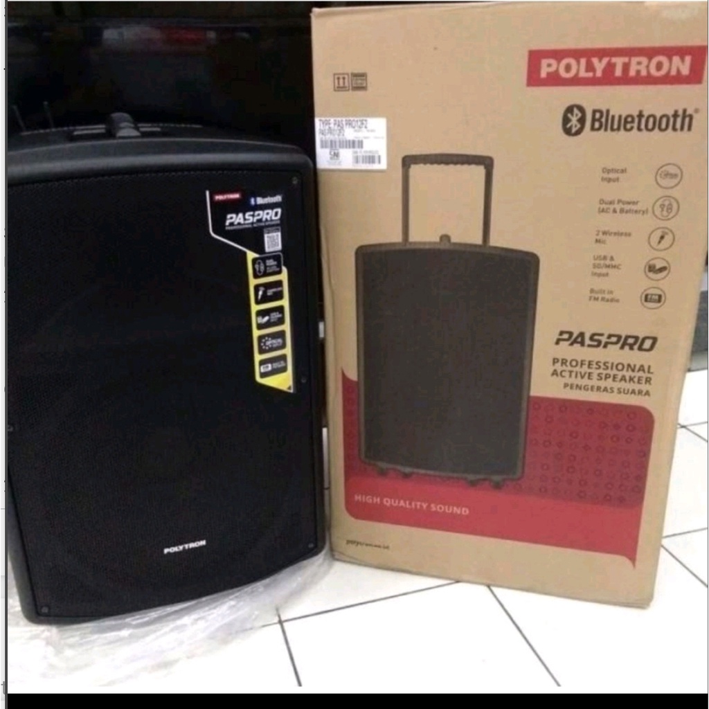 SPEAKER PORTABLE WIRELESS POLYTRON 12 INCH TYPE PAS PRO 12F3