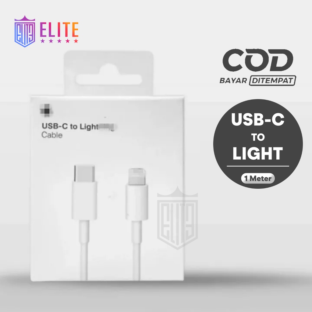 ELITE Kabel Data USB-C to Light Original / Kabel Charger USB C to Light 1 Meter