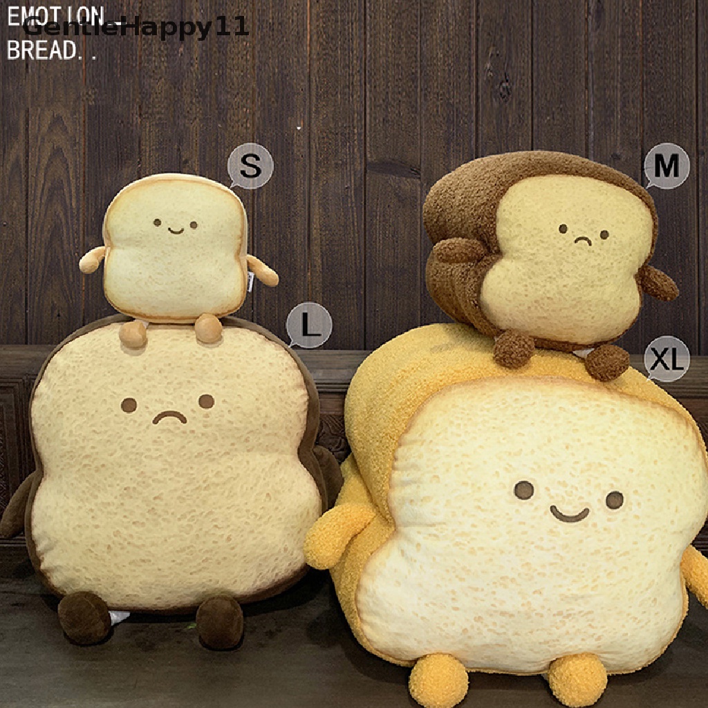 Gentlehappy Mainan Boneka Bantal Stuffed Plush Roti Tawar Lucu Untuk Sofa