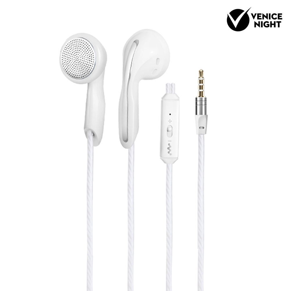 (VNEP) (Berkabel) Stereo 3.5mm In-ear Earbuds Earphone Universal Headphone dengan Mic untuk Smartphone