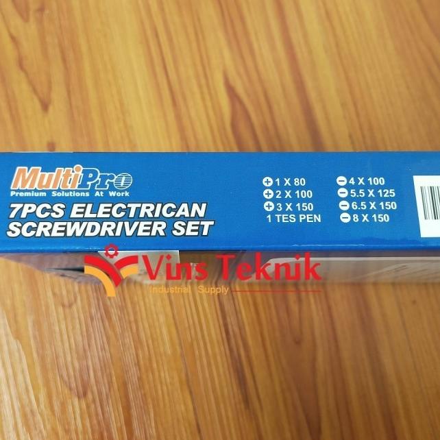 OBENG LISTRIK SET HEAVY DUTY MULTIPRO 7PCS ELECTRICAN SCREWDRIVER SET