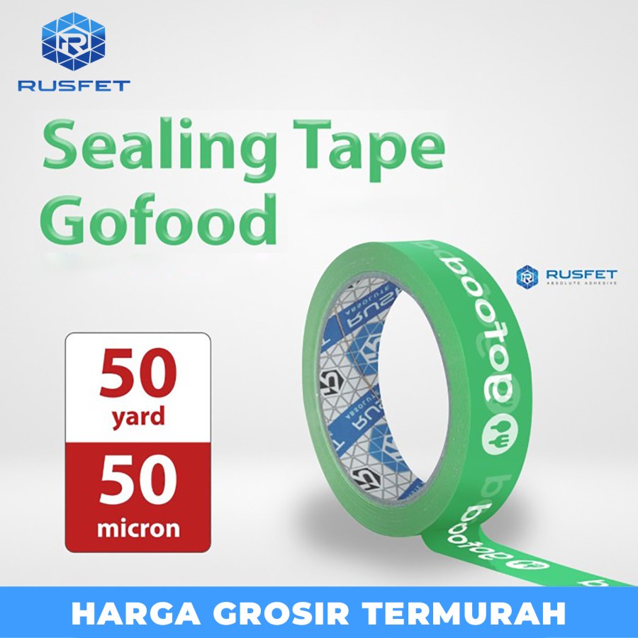 LAKBAN GOFOOD 12mm x 50yard MAKANAN ONLINE ISOLASI SOLATIP / SATUAN