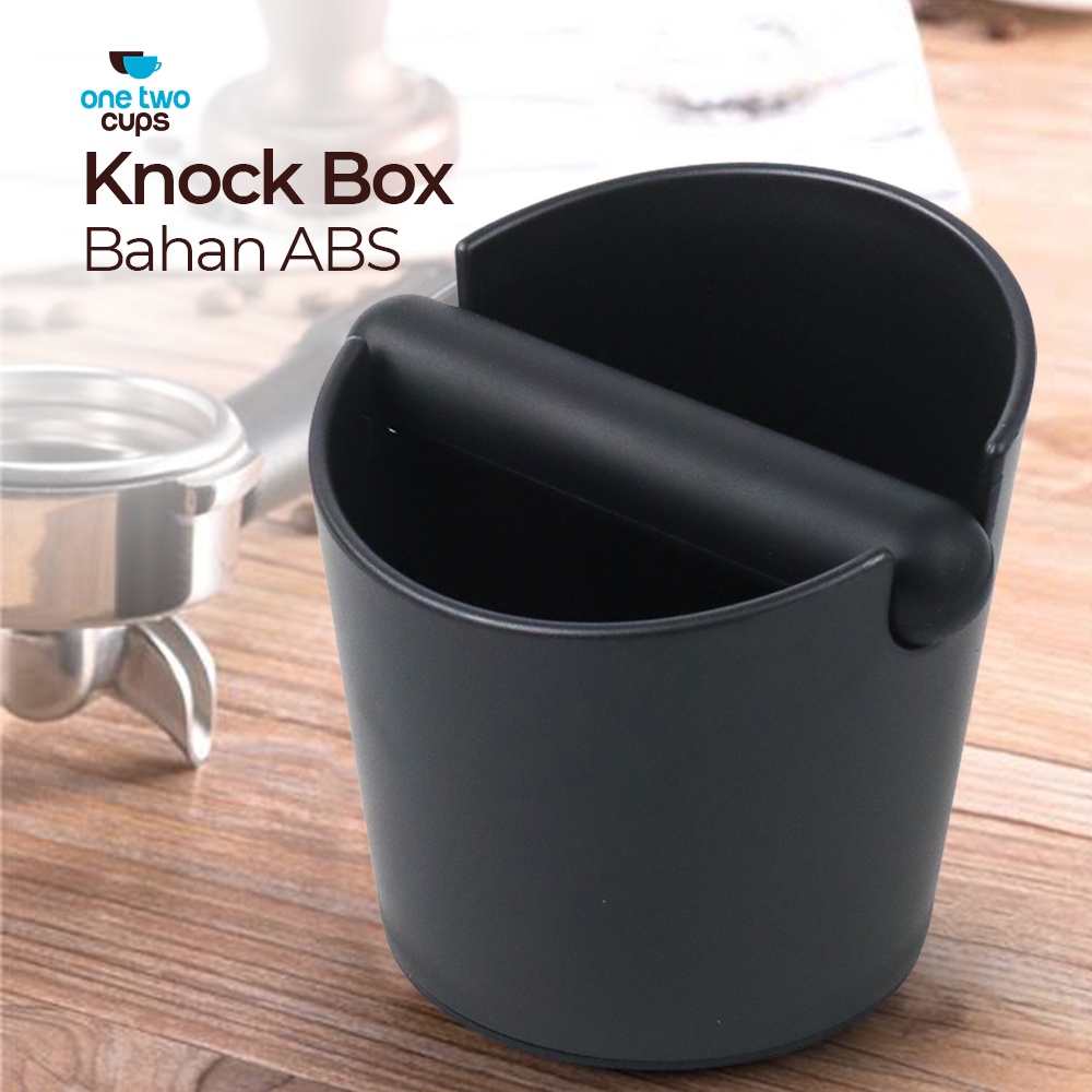 KNOCKBOX Box Wadah Kopi Espresso Knock Box Barista Non Slip Model B [Hitam]