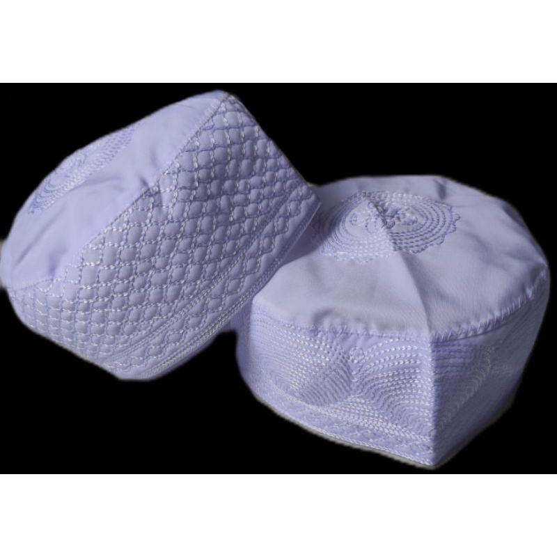 PECI HAJI PUTIH Kopiah Putih Sum Peci putih motif madinah songkok putih