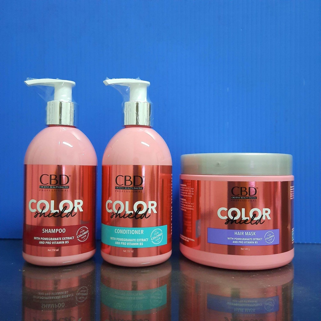 [CBD PINK] CBD Color Shield Shampoo Conditioner //Hair Mask 500gr//Shampoo 250gr//Conditioner 250gr