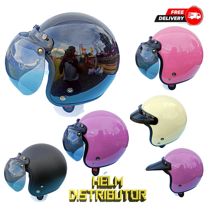 HELM BOGO DEWASA KACA CEMBUNG DEWASA,KUALITAS PREMIUM FULL LEHER UNTUK PRIA DAN WANITA GROSIR COD