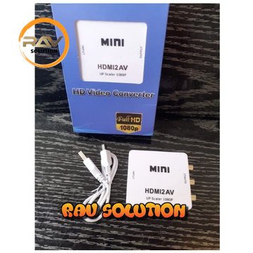 Converter HDMI To RCA AV adapter / konver HDMI to AV RCA /MINI HDMI2AV ADAPTER MINI BOX HDMI2AV  - RAV SOLUTION