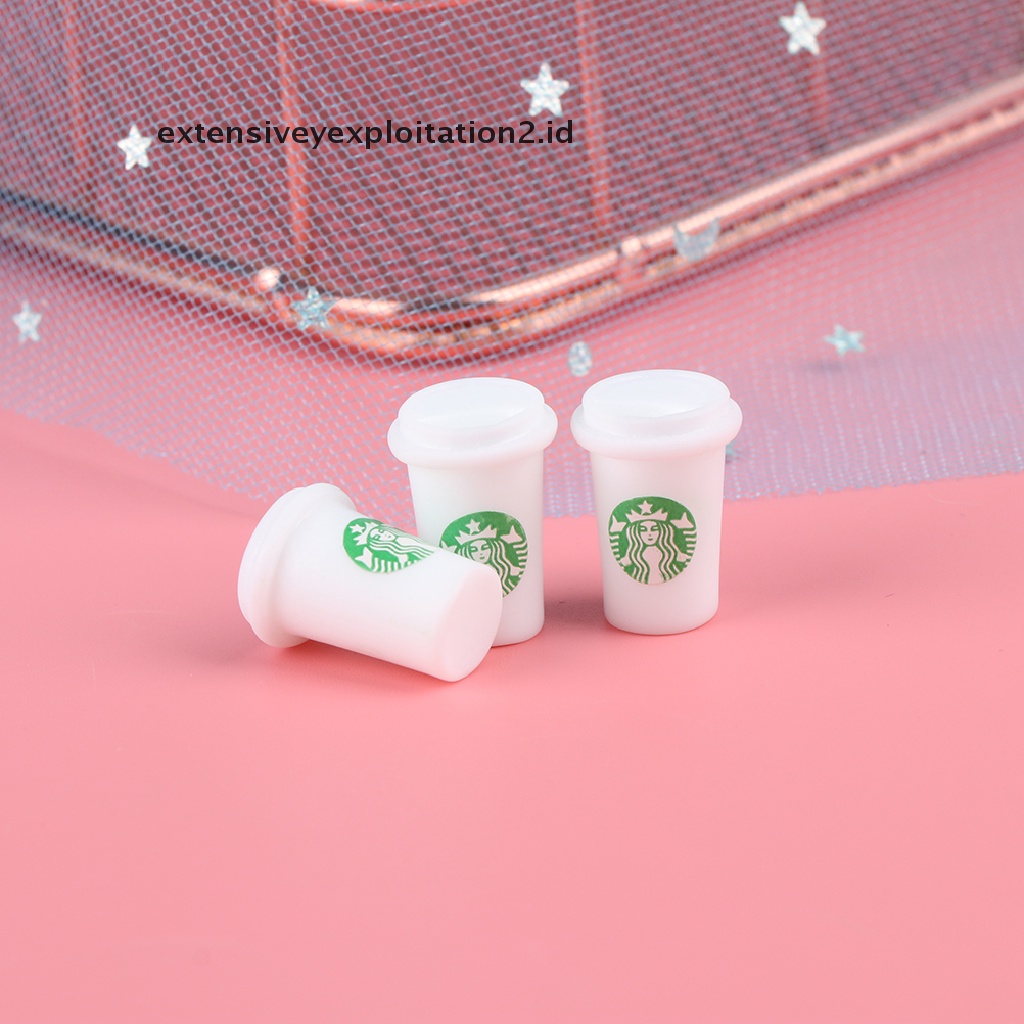 3 Pcs Miniatur Cangkir Minuman Untuk Aksesoris Dapur Rumah Boneka  .
