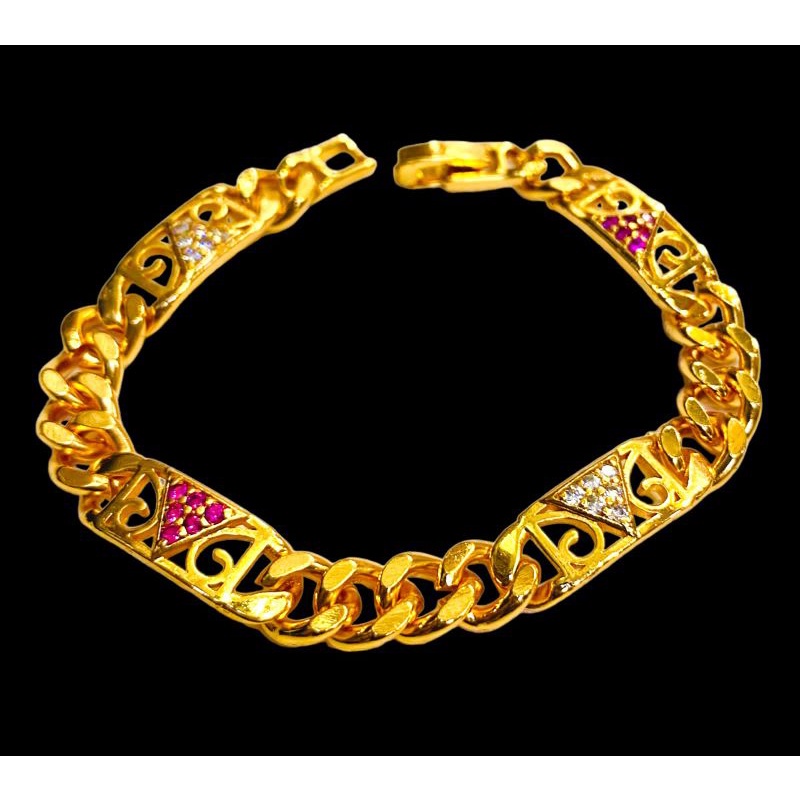gelang rante permata//gelang//perhiasan//gelang rante