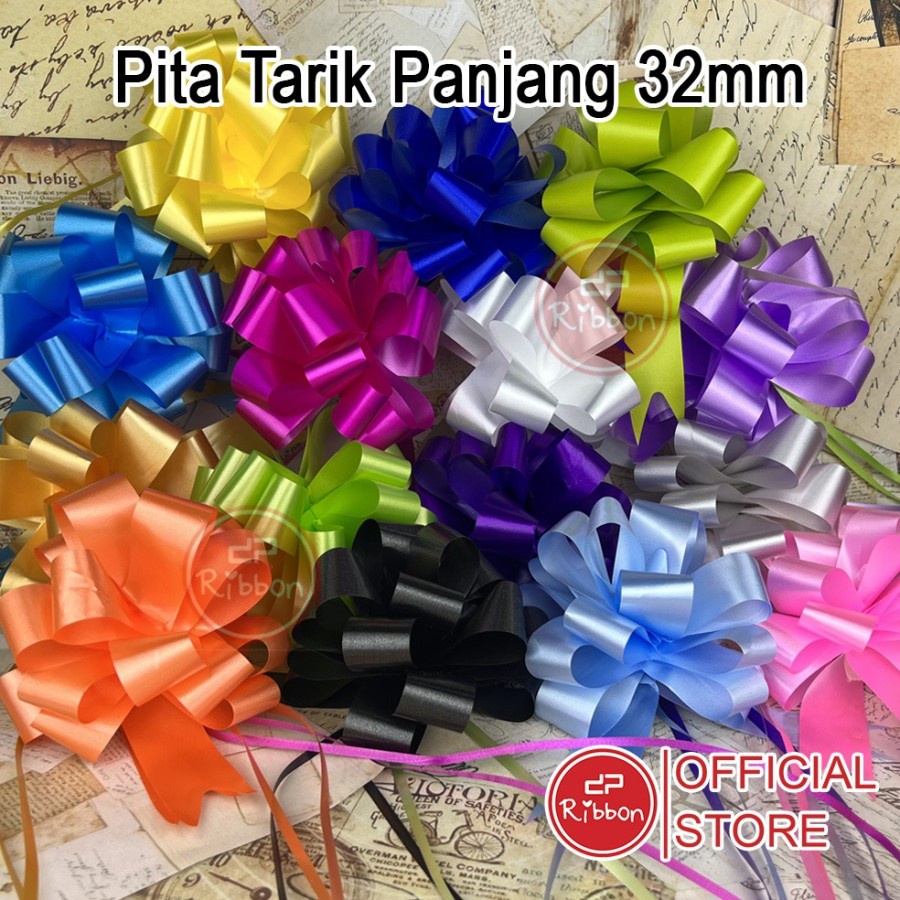 

BEST SELLER!!!!!!!!!! New Pita Tarik Panjang 32mm Serut Parcel Kado 32 mm Dekorasi Hantaran - PALING DIMINATI