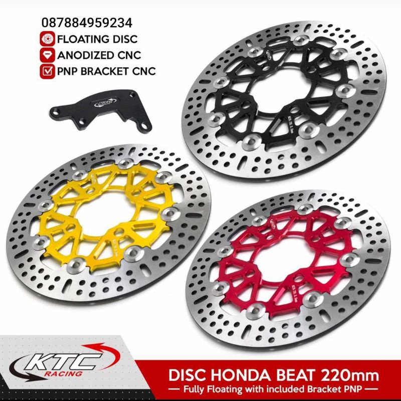 Disc brake KTC racing floating 220mm, beat/vario/scoopy