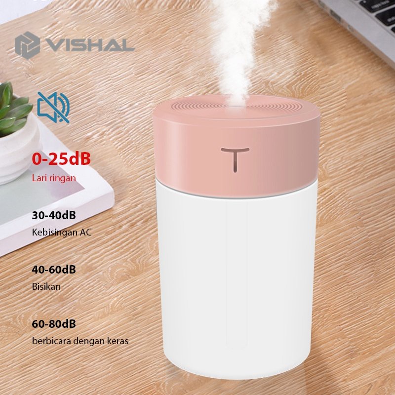 VISHAL Ultrasonic Humidifier Diffuser Air Purifier Pelembab dan Penjernih Udara Humidifer for Aroma LED VS-1834