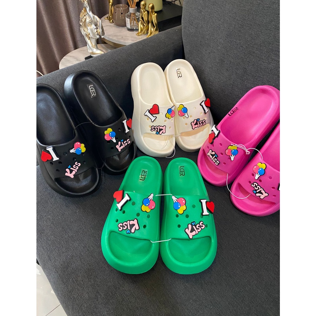SANDAL SLOP JELLY FUJI MOTIF BALON I LOVE BEST SELLER LCR 2268-5L