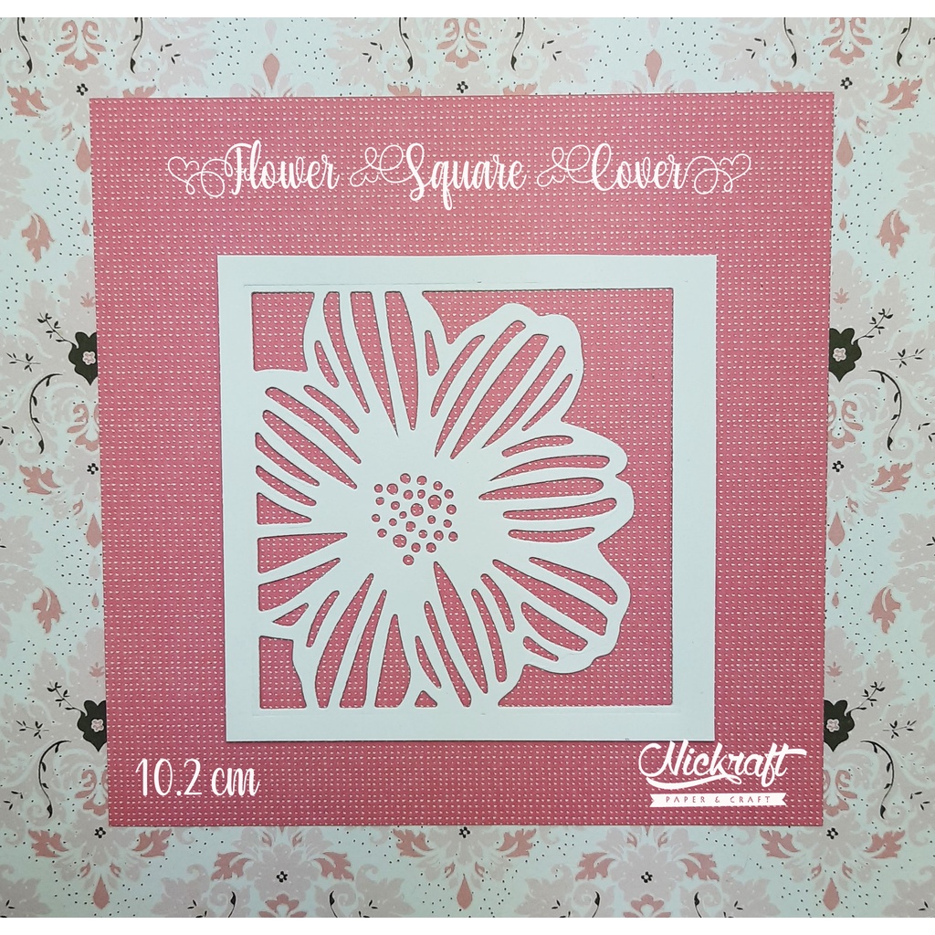 

FLOWER SQUARE COVER - Hiasan Scrapbook Kertas Kotak