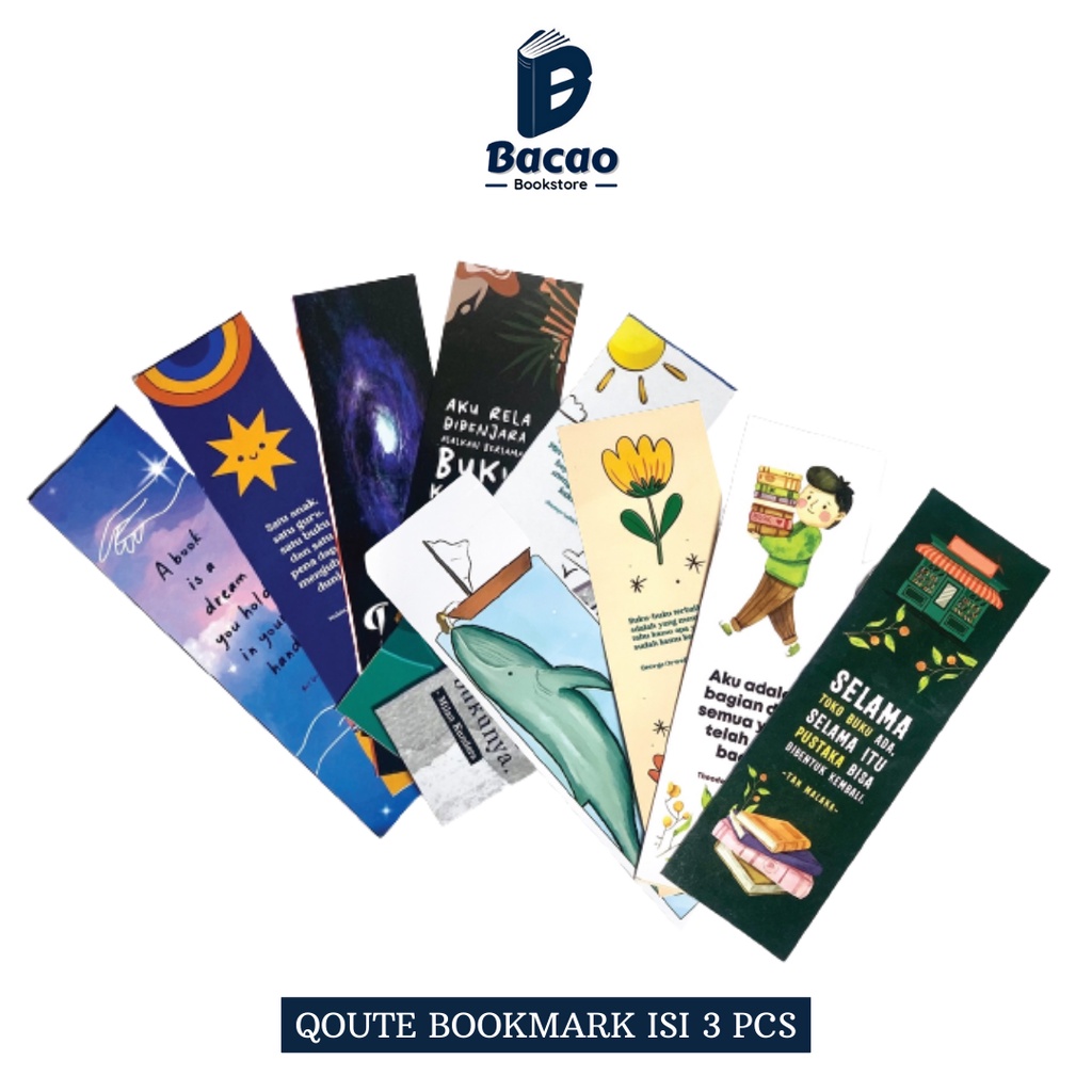 

Pembatas Buku Bookmark Edisi Spesial isi 3 pcs - Random