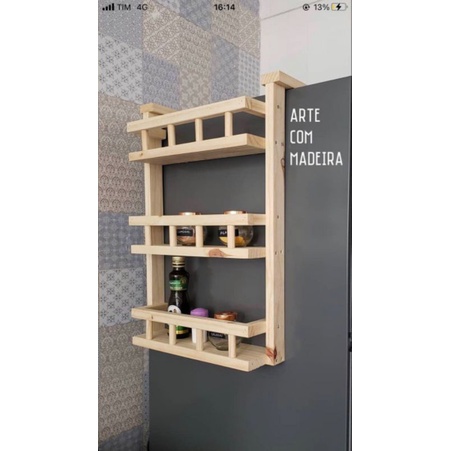 rak bumbu dapur / rak gantung / rak kayu