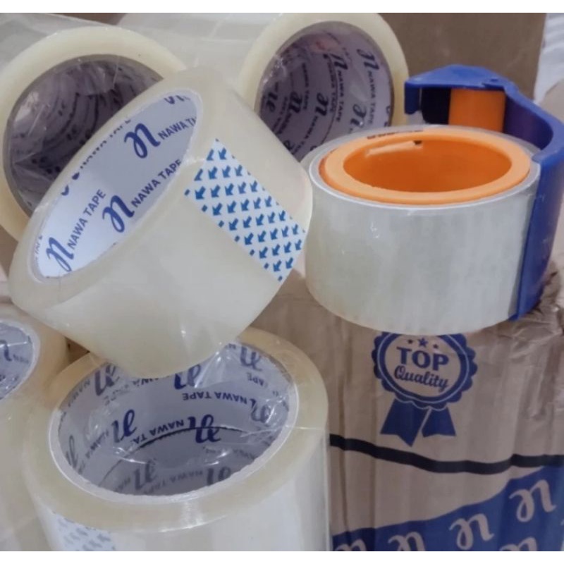 

Lakban bening nawa tape ukuran 45mm x 90yard