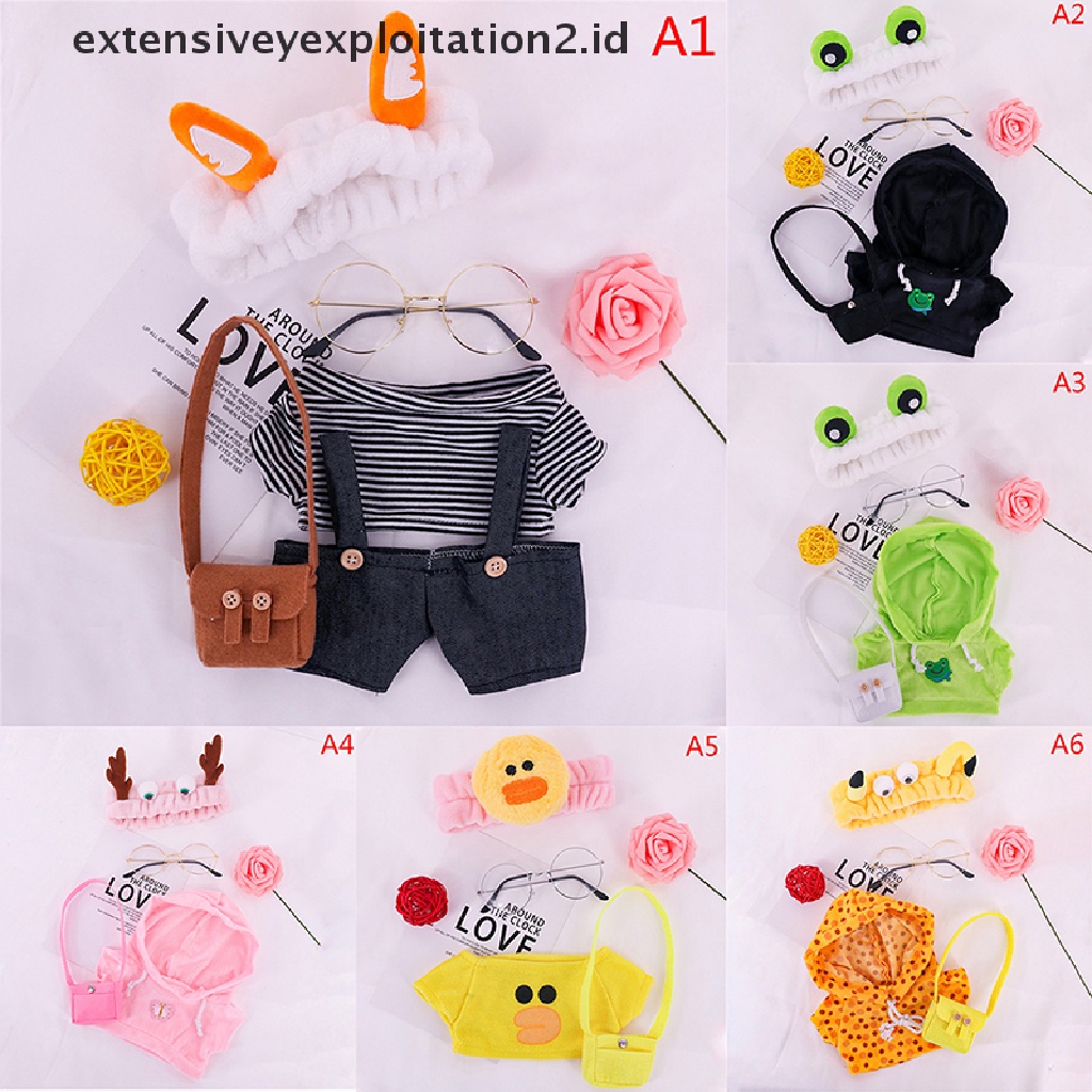 4pcs / set Pakaian Boneka Bebek Kuning Bahan Plush Ukuran 30cm