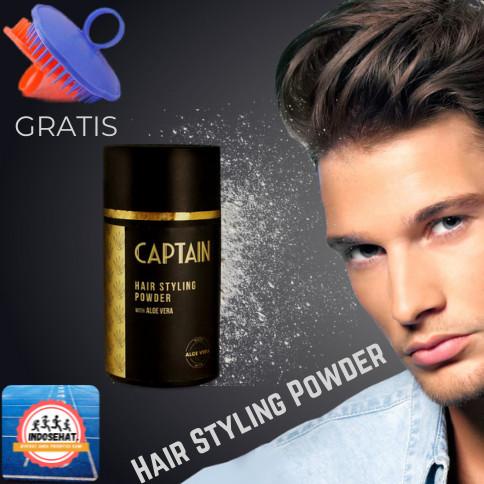 CAPTAIN Hair Styling Powder - Dust / Bubuk Bedak Styling Rambut Pria