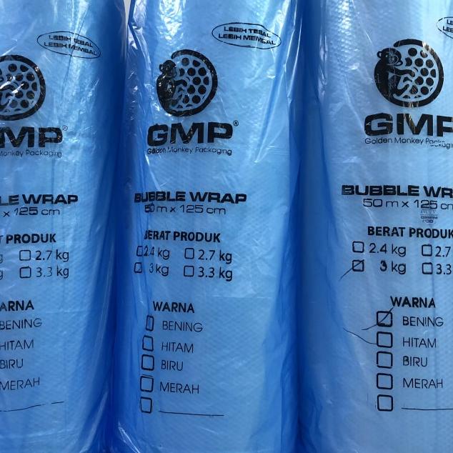 

Bubble wrap Bening / hitam Tebal 125cm x 50M merk GMP 3KG - Bening