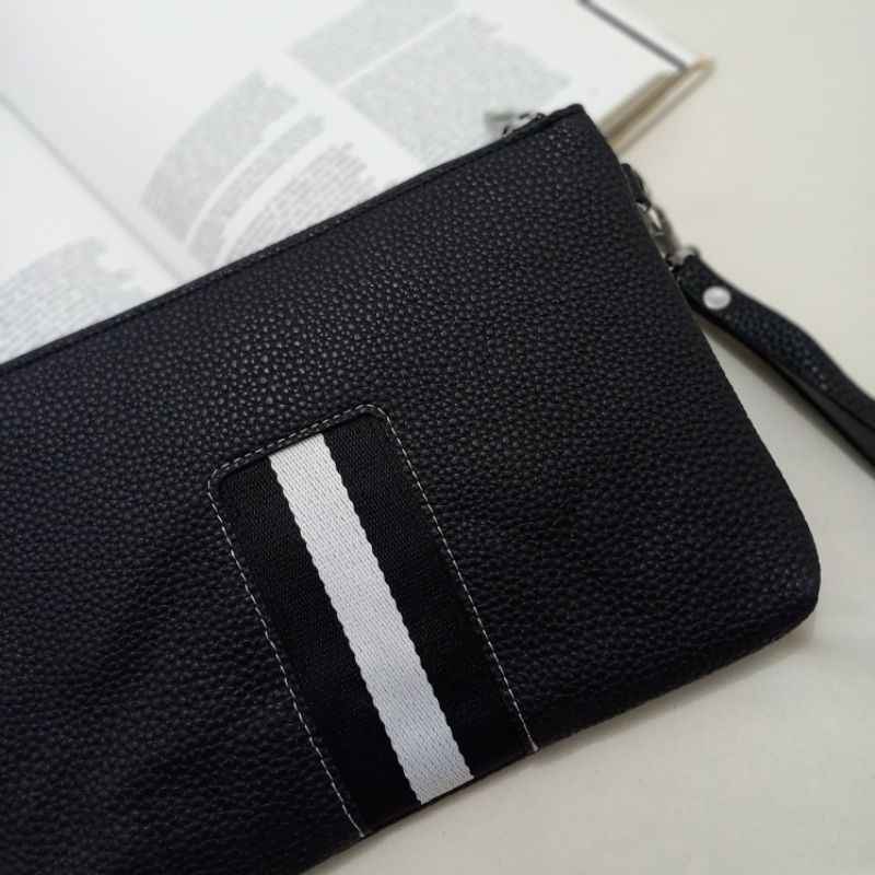 Preloved Tas Pria Clutch Ala Bally Hand Bag Black