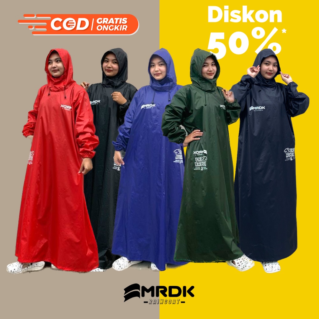 Jas Hujan Wanita Ponco Syari Premium / Jas Hujan Syar'i / Jas Hujan Wanita / Jas Hujan Rok Wanita / 