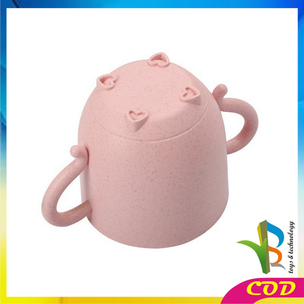 RB-C381 C382 Gelas Jerami Mug / Gelas Minum Anak Anti Tumpah Bahan Jerami / Baby Cup / Cangkir Anak Wheat Straw Karakter Kartun