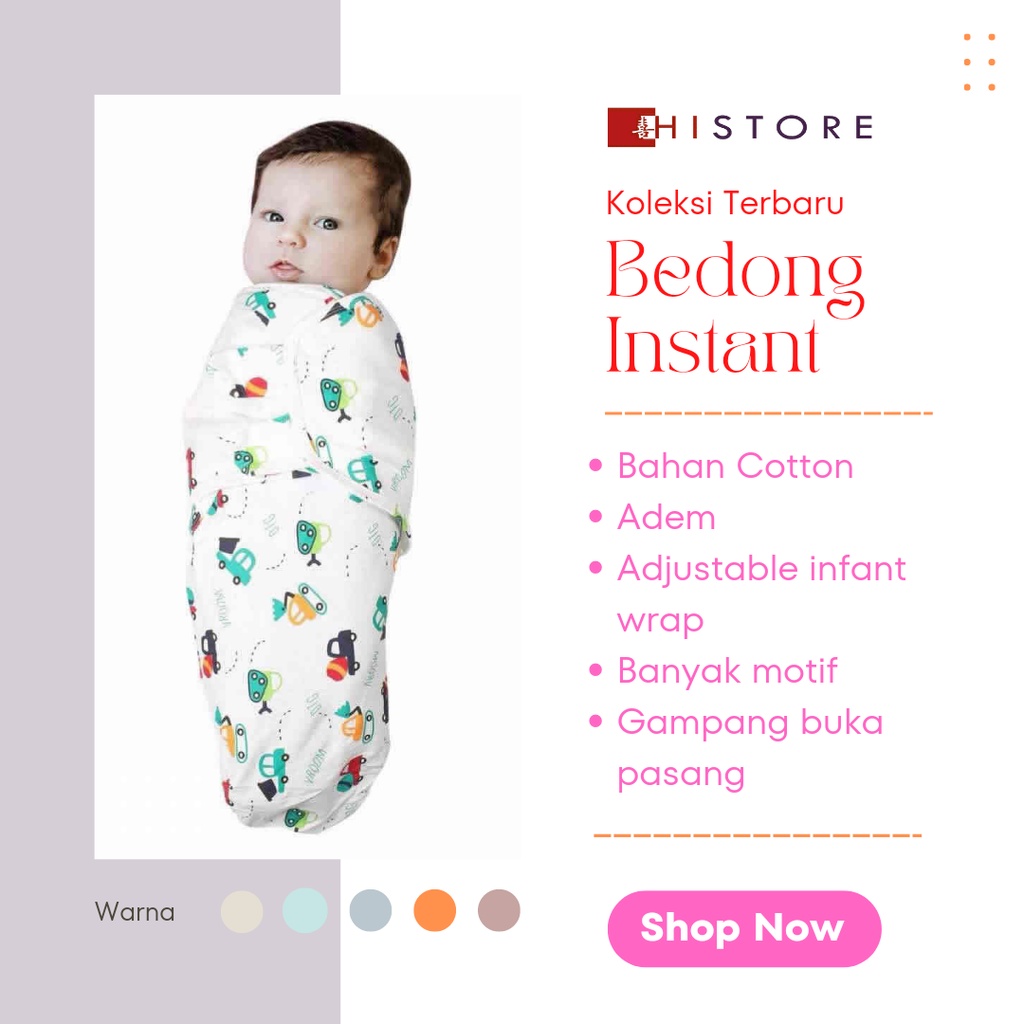 [HI] Bedong Instant Kolaco The Original SwaddleME Adjustable Infant Wrap 100% Cotton