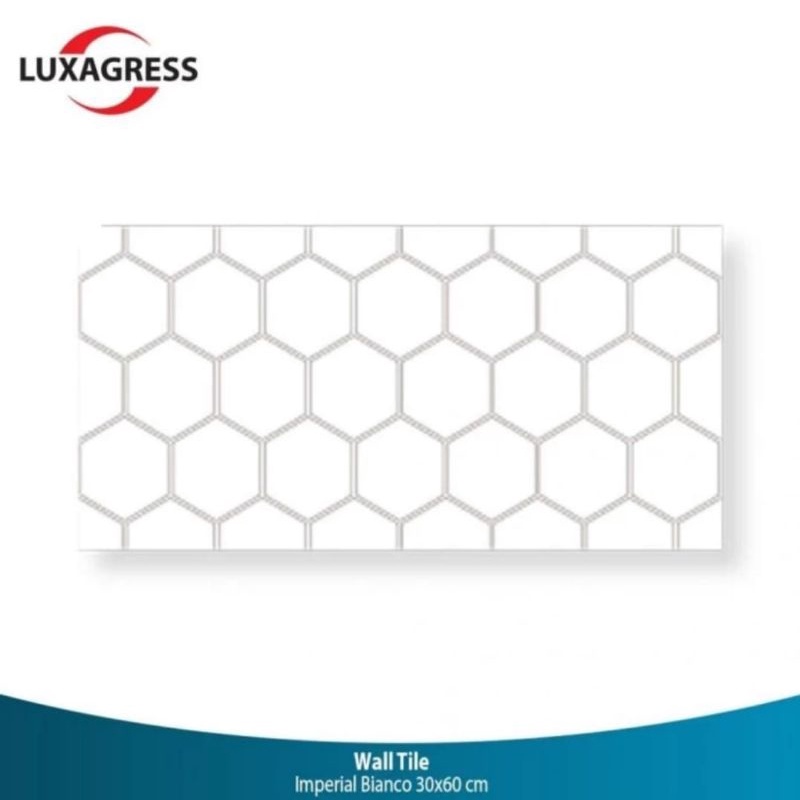 Keramik Dinding Hexagonal Glossy 30x60 IMPERIAL BIANCO Mulia