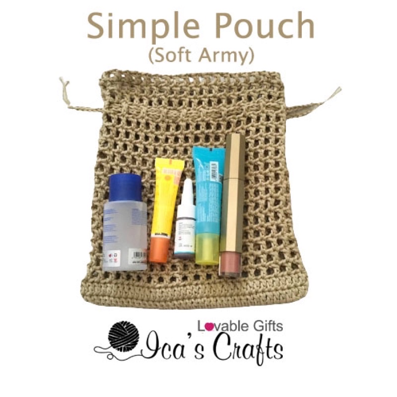 Pouch MakeUp Rajut (Simple Pouch-Katun)